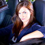 First pic of Smoking hot long leg mini skirt brunette teen masturbates in her car then get her box crushed in these hot pussy fuck teen pics