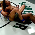 First pic of Stacey Cash gets her black ass fucked from behind with strapon by the winner Isis Love