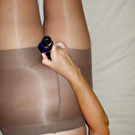 First pic of Busty mature masturbating in pantyhose