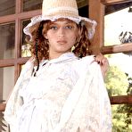 Third pic of Small titted lady in hat Tweetie Byrd gets filled with two dicks in the open air