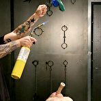 Third pic of Gagged slave blonde Faye Runaway gets tortured and pleased at once in the dungeon