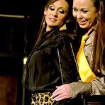 Second pic of Clothed drunk ladies Gioia Biel and Cynthia Vellons ride stiff man meat in the restaurant