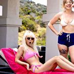 Fourth pic of Lesbian babes Giselle Palmer and Lilly Bell play with each other