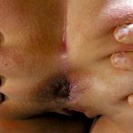 Third pic of Tall slender slave brunette Sasha Grey with hairy pussy sucks and fucks in the dungeon