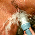 Third pic of Chanta Rose tortures neatly shaved pussy of slave girl Sasha Sparks with water jet