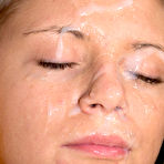 Fourth pic of Enjoy sexy Euro Babe Facials,Vanda Lust gets her face covered in cum