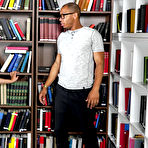 Second pic of Avery Black bangs the college nerd in the middle of the library