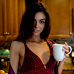 First pic of Oila Adams Slim Nude Model in the Kitchen