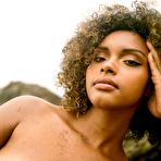 Fourth pic of Chocolate beauty Gillian Chan is nude on the beach