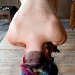 Fourth pic of SexPreviews - London River busty blonde femdom spanking bound creeper boy in dungeon