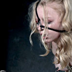 Third pic of SexPreviews - Alice Frost curly blonde is spread bound in rope for cleaning in kinky dungeon
