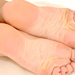 Third pic of Leggy beauty goddess Adanna Royal gives a close-up view of her toes and snatch