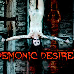 First pic of SexPreviews - Luna Lovely long hair brunette is bound in fantasy with tits and pussy exposed