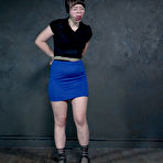 Third pic of SexPreviews - Ella Raine in black and blue tits exposed bound and spanked red for wet pussy