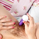 Fourth pic of Hairy Coed Kylie Harris Masturbates With Her Rabbit