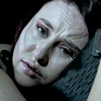 Second pic of SexPreviews - Kinsley Anne in sexy red dress and stockings bound clamped and pussy toyed