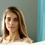 First pic of Amelinda - Skinny babe masturbates on a comfy chair - Spicy Nubiles