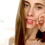 Second pic of Amelinda - Skinny babe masturbates on a comfy chair - Spicy Nubiles