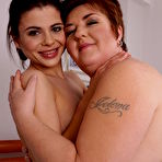 Fourth pic of Hot teeny babe doing a chubby mature lesbian