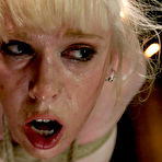 Second pic of Blonde Sarah Jane Ceylon and brunette Halie James getting used by cruel domina Princess Donna