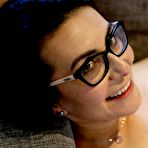 Fourth pic of Chubby brunette Chasey Devil poses nude on the couch - Anilos Porn Pics