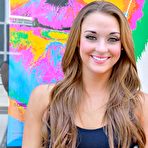 Second pic of Beautiful teen gymnast Marry Lynn strips her long dress outdoors performing some skills