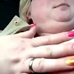 Fourth pic of Busty chubby Danish babe titties flashing while driving at AmateurPorn.me
