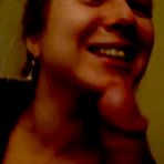 Fourth pic of Amateur French girlfriend feels funny about sucking big white cock at AmateurPorn.me