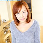 First pic of Redhead asian cutie Mika Hayase demonstrates shaved hole