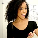 First pic of Black beauty Mia Austin demonstrates her charming face all in fresh sperm drops