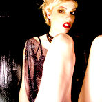 First pic of Alternative model Selina BarelyEvil with nice make-up takes off her bra to show her lovely boobs