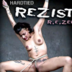 First pic of SexPreviews - R.E. Zee natural tits brunette is spread bound in rope her pussy toyed to orgasm