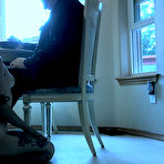 Fourth pic of SexPreviews - Ava D'Amore busty tattoo brunette maid is bound in chains and rope by maledom