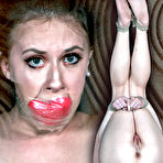 First pic of SexPreviews - Brooke Bliss red dress blonde is bound in rope her shaved pussy exposed