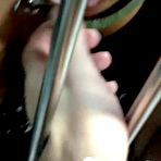 Fourth pic of Caged beauty sucks a dick through the bars at AmateurPorn.me