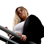 First pic of Busty Teen Sera Rossini Stripping In Public