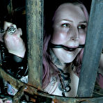 Second pic of SexPreviews - Rose Quartz tattoo witch is bound on a broom pussy exposed and ass spanked red