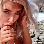 Third pic of Eva Elfie Fucks on a Public Beach - Sexy Now Nude Teens