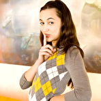 First pic of Frisky lesbians Ashli Orion and Georgia Jones play with strapon and dildo