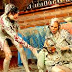 Third pic of This is messy food fight between Leny Wilda and Tatiana Milovani in the restaurant