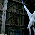 Fourth pic of SexPreviews - Claire Adams naked submissive redhead is bound in a barn for spanking and toying