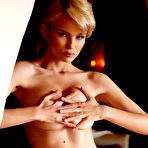 Fourth pic of Busty blonde Julia stripping and posing topless for Holly Randall | Erotic Beauties