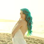 First pic of Tattooed babe Fay teasing in panties on the beach | Erotic Beauties