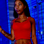 First pic of Mesmerizing ebony Sarah Banks poses under the shower and shows ass and tits at pussyxxxporn.com