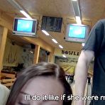 Second pic of Cuckold allows guy please his cute GF right in bowling club Video - The Pornstar