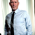 First pic of SexPreviews - Ashli Ames busty submissive brunette is rope bound with red ballgag for fucking by maledom Mark Davis