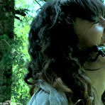 Second pic of SexPreviews - Dakota Marr pussy brunette is stripped and bound outdoors with pierced twat exposed