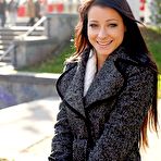 First pic of Sexy brunette flashes in underground in public