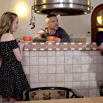 Fourth pic of Skinny Russian teen Jessi tastes old cock in various poses Video - The Pornstar