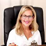 First pic of Horny MILF Katherine Jackson gets out of her office uniform and flaunts her nice bod